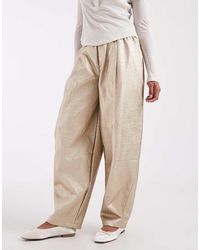 ASOS - Tailored Faux Leather Tapered Trouser - Lyst