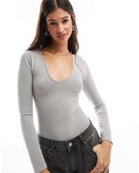 ASOS - Seamless Sculpting Long Sleeve V Neck Bodysuit - Lyst