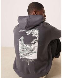 ASOS - Hoodie Met Print Op De Borst En Rug - Lyst