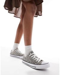 Converse - – chuck taylor all star ox – sneaker mit leopardenmuster - Lyst