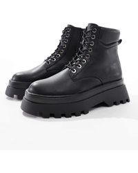 ASOS - Laarzen Met Veters En Dikke Zool - Lyst