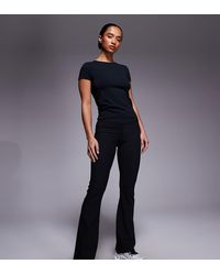 4505 - Petite Micro Rib Wrap Waist Slim Kick Yoga Legging - Lyst