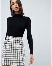 lipsy stripe pleated skirt dress