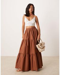 ASOS - – gestufter boho-maxirock - Lyst