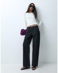 Abercrombie & Fitch - Low Rise Wide Leg Jeans - Lyst