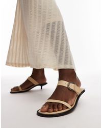 TOPSHOP - – izzy – hochwertige riemchen-sandaletten aus leder - Lyst