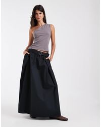 ONLY - Pleated Maxi Skirt With Belt - Lyst