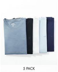 Hollister - 5-pack Crew Neck T-shirt - Lyst