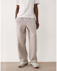 ASOS - Joggers Gris Básicos De Pernera Ancha De - Lyst