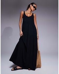 ASOS - Scoop Tiered Trapeze Maxi Dress - Lyst