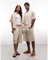 Collusion - Unisex Check Grid Oversized Beach Jort - Lyst