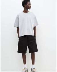 Pull&Bear - Pantaloncini Joggers Stile Bermuda Neri - Lyst