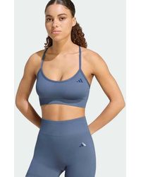 adidas Originals - Workout Essentials Light-support Knit Bra - Lyst