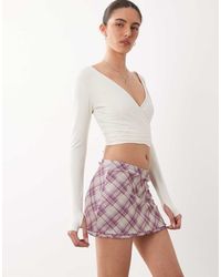 Cotton On - Satin Lace Mini Skirt - Lyst