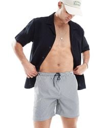 Farah - Colbert Seersucker Stripe Swim Shorts - Lyst