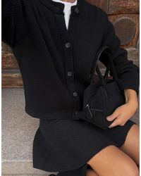 NA-KD - Knitted Round Neck Cardigan - Lyst