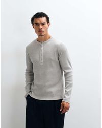 ASOS - Heavyweight Regular Fit Long Sleeve T-shirt With Henley - Lyst