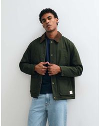 Jack & Jones - Double Pocket Barn Jacket With Corduroy Collar - Lyst