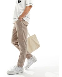 SELECTED - Slim Tapered Linen Mix Trouser - Lyst