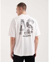 AllSaints - Mixtape Graphic Logo T-shirt With Back Print - Lyst
