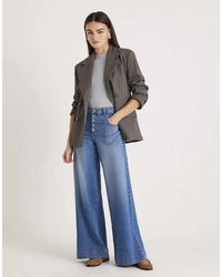 River Island - Wide Leg Pocket Front Jeans - Lyst