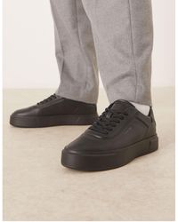 Calvin Klein - Basket Cupsole Lace Up Trainers With Logo - Lyst
