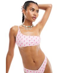 OOSC - Strike Of Luck Mix And Match Cold Shoulder Bikini Top - Lyst