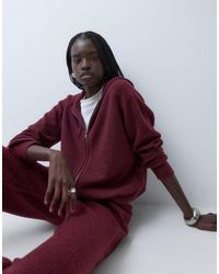 Vero Moda - Zip Front Knitted Hoodie Co-ord - Lyst