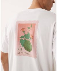 SELECTED - Oversized T-Shirt With Japan Stamp Backprint - Lyst