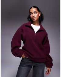 ASOS - Weekend Collective Borg Zip Through Fleece With Burnout Graphic - Lyst
