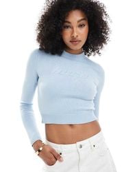 HUGO - Hugo Long Sleeve Cropped Top - Lyst