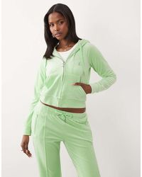 Juicy Couture - Velour Diamante Logo Detail Zip Through Hoodie Co-ord - Lyst