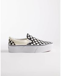 Vans - Ua Classic Slip-on Stackform Checkerboard Sneakers - Lyst