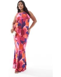 Vero Moda - – ärmelloses netzstoff-kleid mit kräftigem abstraktem muster und ziernaht vorn - Lyst