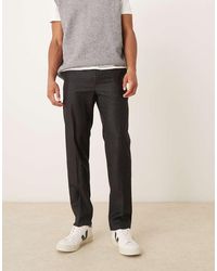 Mango - Elegante Broek Van 100% Wol Met Plooien Aan De Voorkant En Krijtstreep - Lyst