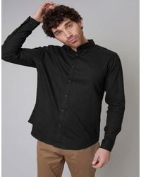 Threadbare - Slim Fit Linen Blend Long Sleeve Shirt - Lyst