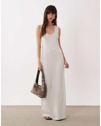 ASOS - Lightweight Boucle Scoop Maxi Dress - Lyst