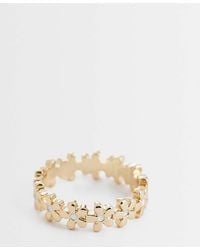 ASOS - Asos Design Curve Ring With Mini Flower - Lyst