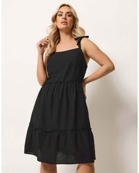 Yours Clothing - Linen Smock Dress - Lyst