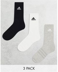 adidas Originals - Adidas Training 3 Pack Crew Socks - Lyst