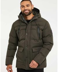 Threadbare - Showerproof Hooded Padded Jacket - Lyst