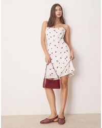 Abercrombie & Fitch - Slipdress Tot Op De Knie Met Camibandjes - Lyst