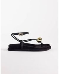 ASOS - Filippa Braided Toe Thong Sandal With Ball Detail - Lyst