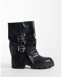 SEQWL - Twirl chunky-buckle-stiefel - Lyst