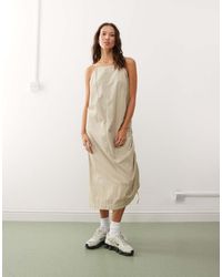 Collusion - Utility Washed Midi Cami Dress - Lyst
