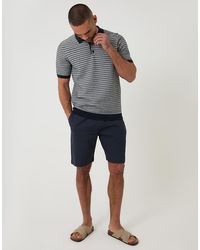 Threadbare - Textured Stripe Short Sleeve Knitted Polo - Lyst