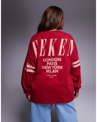 ASOS - Weekend collective curve – icon – langärmliges oversize-t-shirt - Lyst