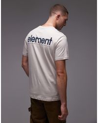 Element - T-shirt à logo imprimé au dos - crème - Lyst