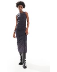 Noisy May - Rushed Detail Midaxi Dress - Lyst