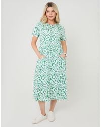 Threadbare - Jersey Midi Smock Dress With Pockets - Lyst